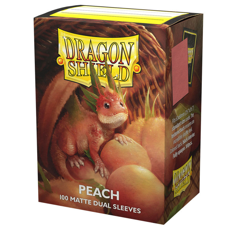 DRAGON SHIELD - SLEEVES STANDARD SIZE MATTE DUAL (100) - PEACH