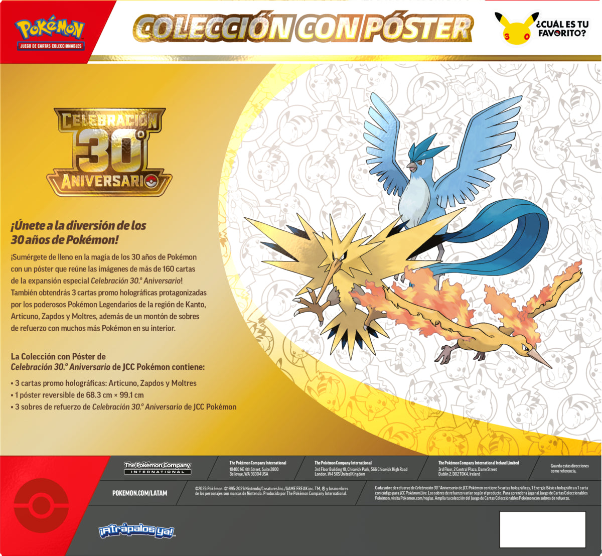POKEMON TCG 30TH CELEBRATION - POSTER COLLECTION ENGLISH