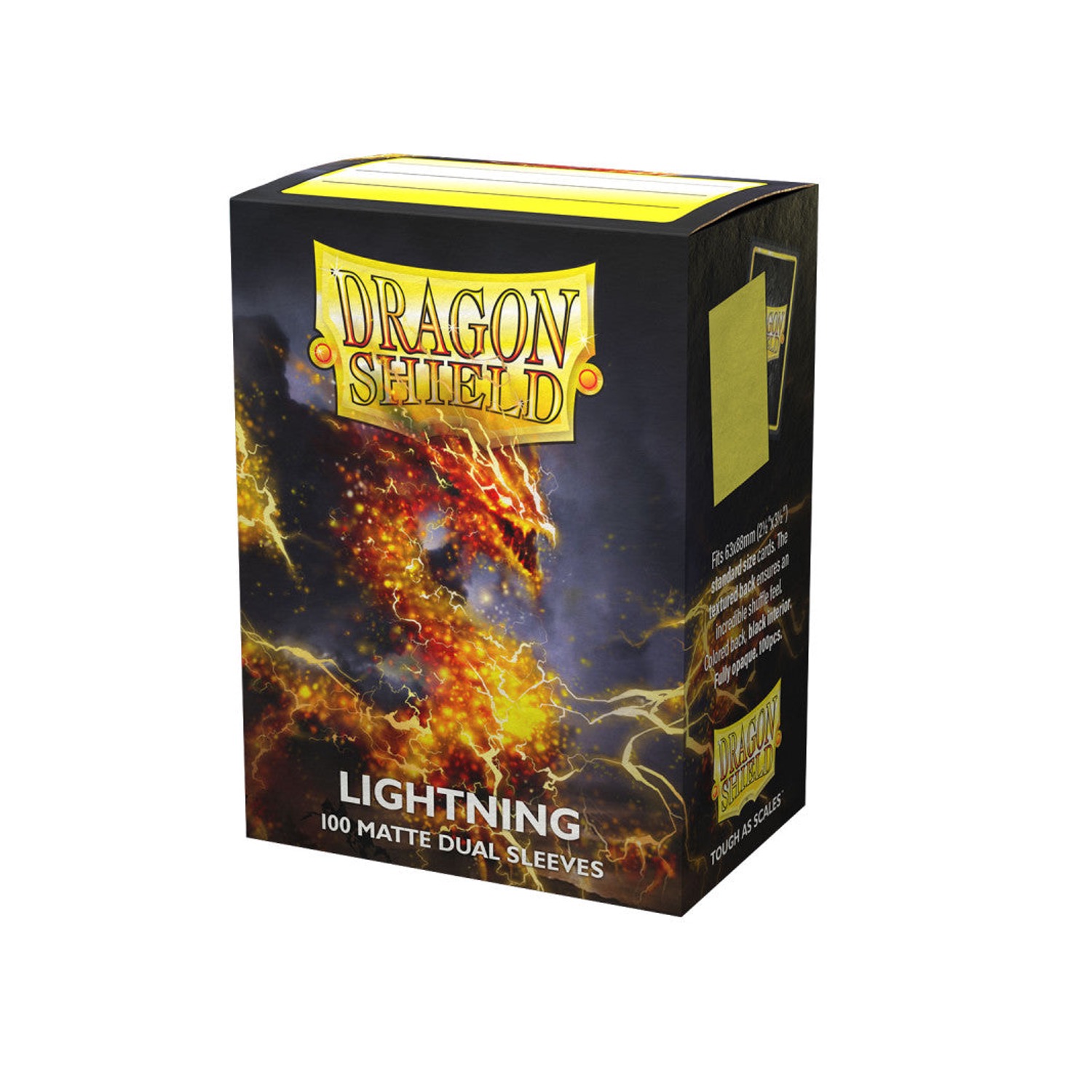 DRAGON SHIELD - SLEEVES STANDARD SIZE MATTE DUAL (100) - LIGHTNING