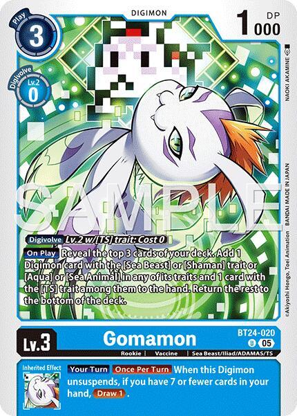 Gomamon — Box Promotion Pack: TIME STRANGER · BT24-020 · Normal · NM