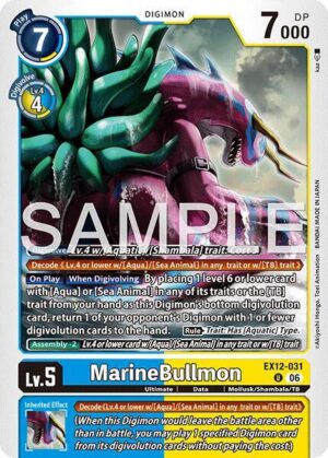 MarineBullmon — EX-12: EXTRA BOOSTER DIGITAL WORLD SHAMBALA · EX12-031 · Normal · NM